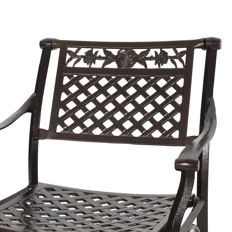 Ridgecrest Traditional Outdoor Aluminum Dining Chair (Set of 2) by Christopher Knight Home - 24.25" W x 21.75" D x 31.50" H