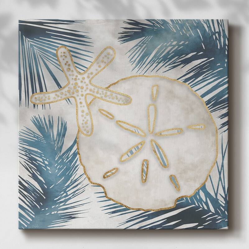 Shells and Palms II-Gallery Wrapped Canvas - 16 x 16