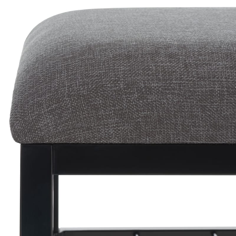 SAFAVIEH Yael Open Shelf Bench with Cushion - 42" W x 15" D x 18" H - 42Wx15Dx18H