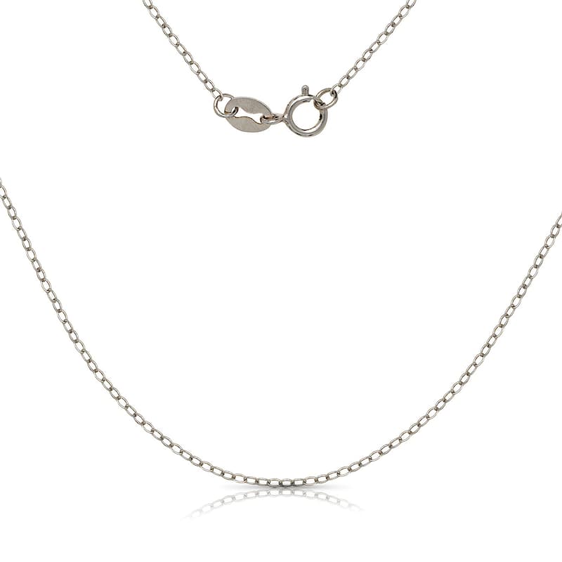 Curata 14k White Gold 18" Polished Puffed Heart Necklace - 12.2x15.3mm