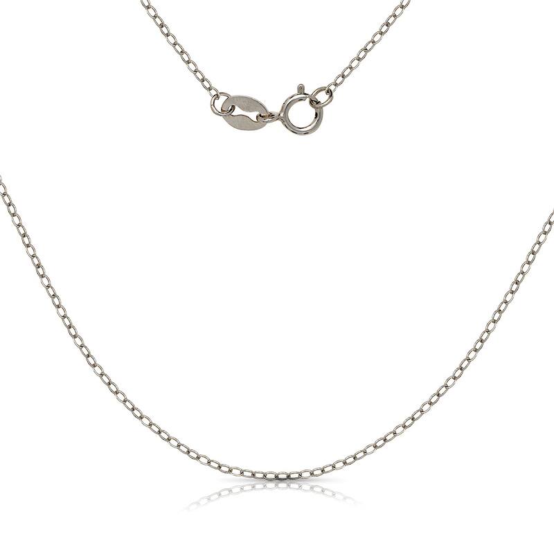 Curata 14k White Gold Solid Polished Geometric Slide Pendant Necklace (16mm x 21mm)