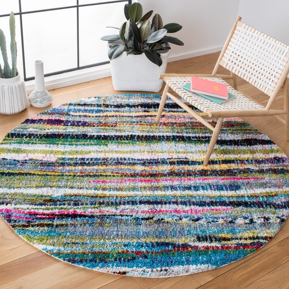 SAFAVIEH Fiesta Shag Dafina Stripe Rug