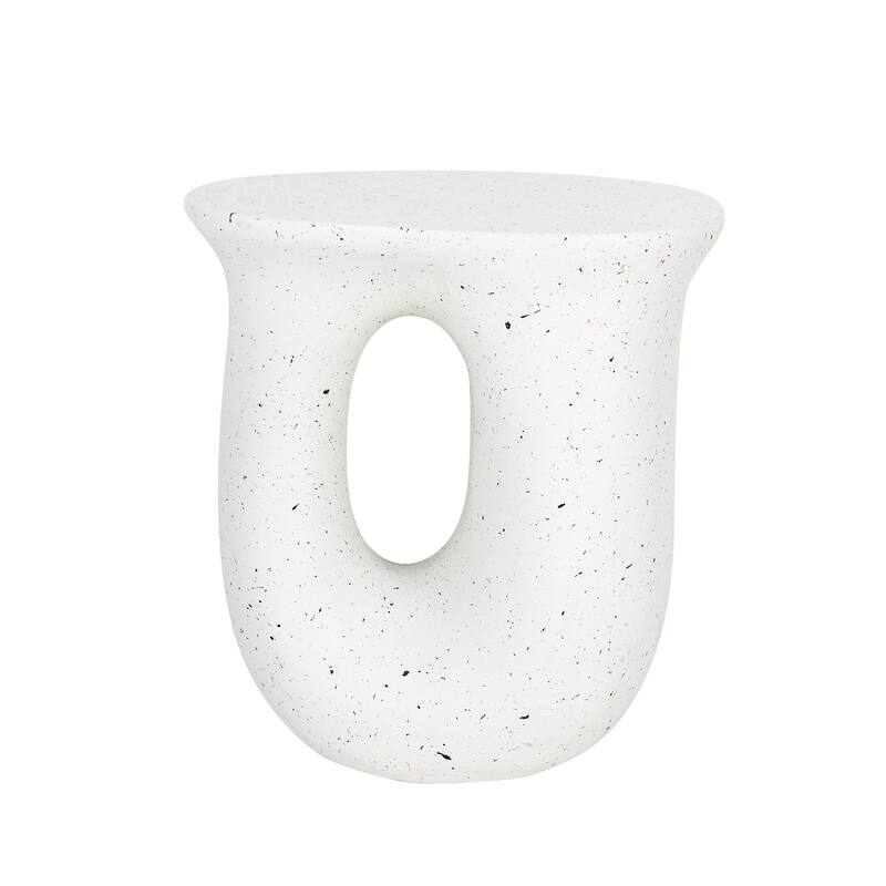 U-shaped Geometric Lightweight Concrete End Table
