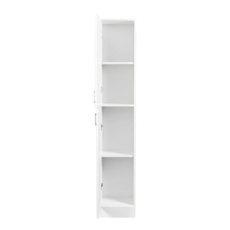 Roomfitters Tall Freestanding Storage Cabinet with 2 Doors, Slim Pantry Cabinet for Kitchen, Bathroom, or Living Room