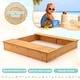 preview thumbnail 7 of 8, Costway Kids Wooden Sandbox w/ Bench Seats & Storage Boxes Children - See Details