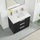 preview thumbnail 91 of 96, Santarem Single Vanity with Pure White Quartz Stone Top without Mirror