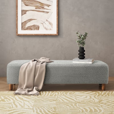 Naci Modern Boucle Ottoman Bench by Christopher Knight Home