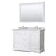 Option White / White Carrara Marble Top / Polished Chrome