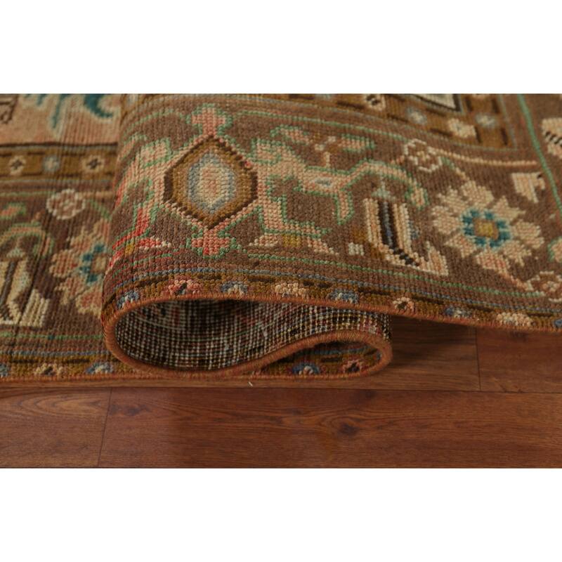 Geometric Heriz Persian Antique Area Rug Handmade Bedroom Wool Carpet - 7'7"x 10'9"