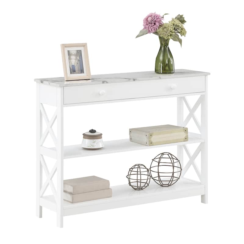 Convenience Concepts Oxford 1 Drawer Console Table with Shelves