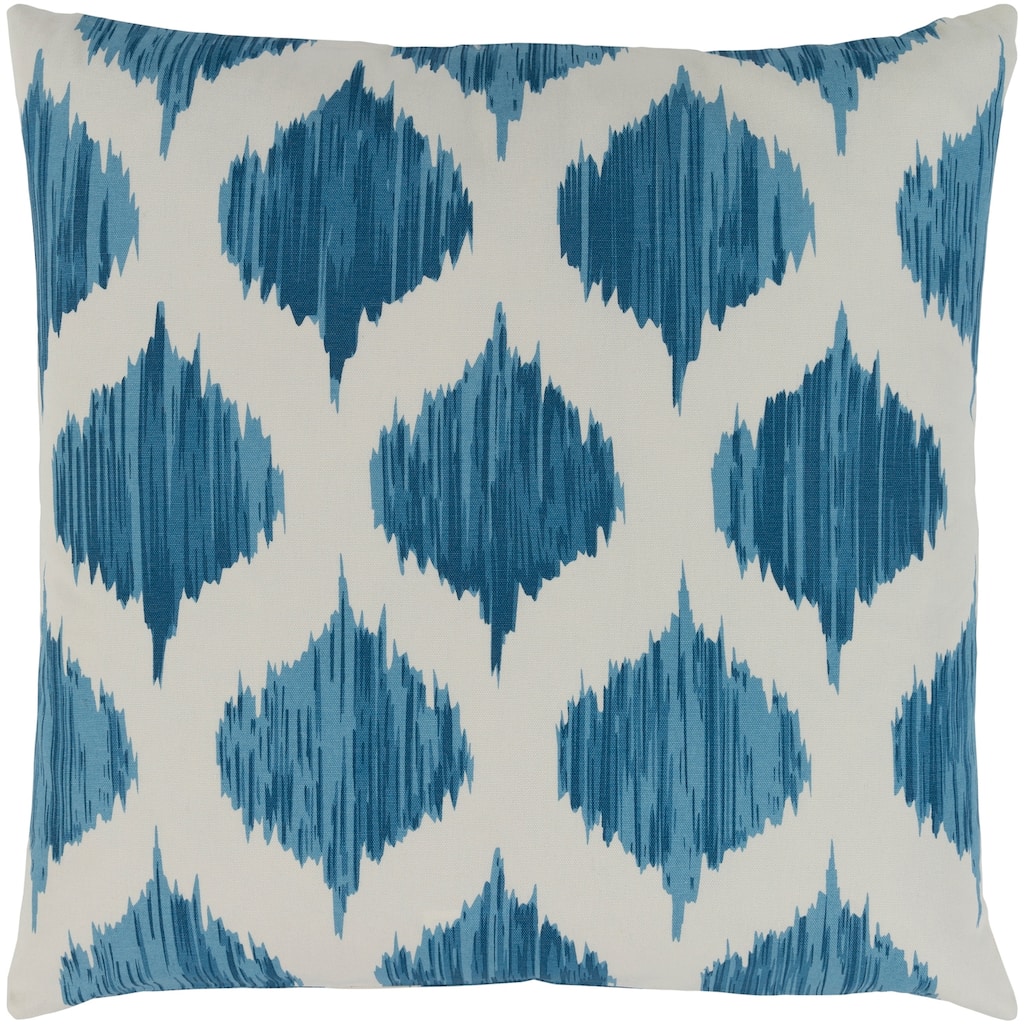 Artistic Weavers Valeriya Modern Ikat Bright Blue Feather Down or Poly Filled Throw Pillow 18-inch