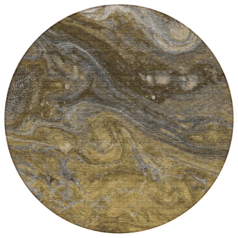 HomeRoots Abstract Transitional Rectangle Outdoor Rug