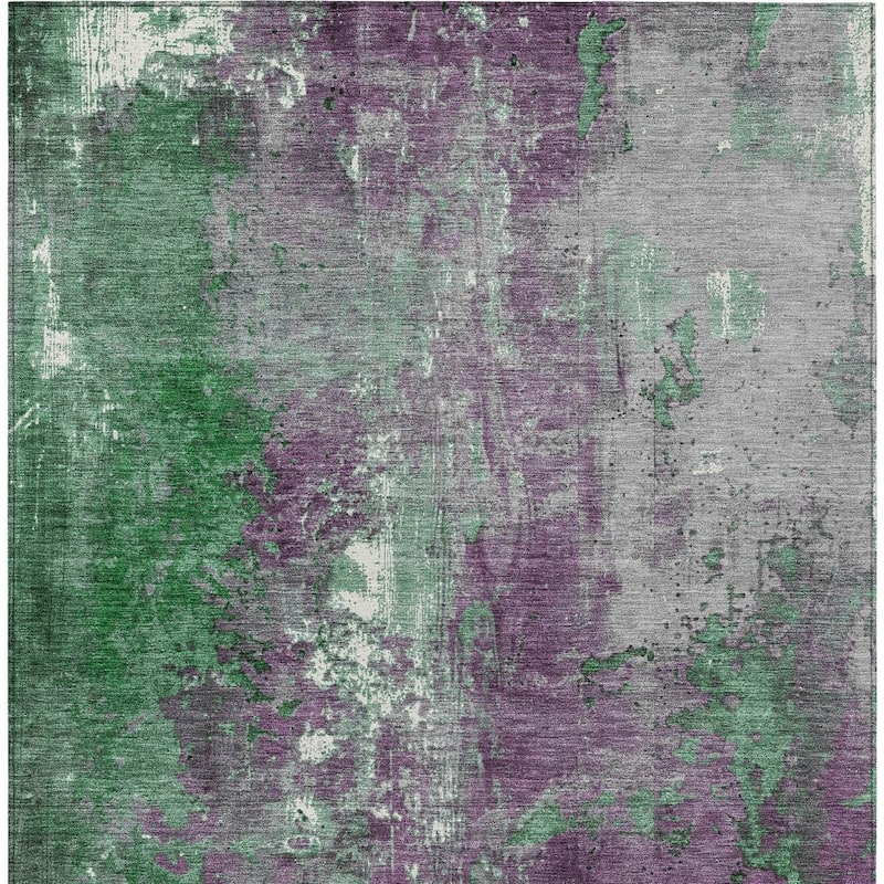 HomeRoots Abstract Transitional Rectangle Outdoor Rug