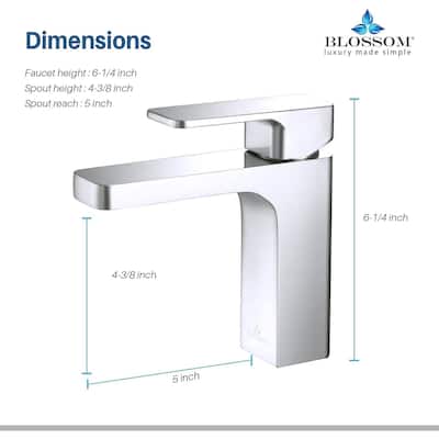 Blossom Stainless Steel Bathroom Sink Faucet