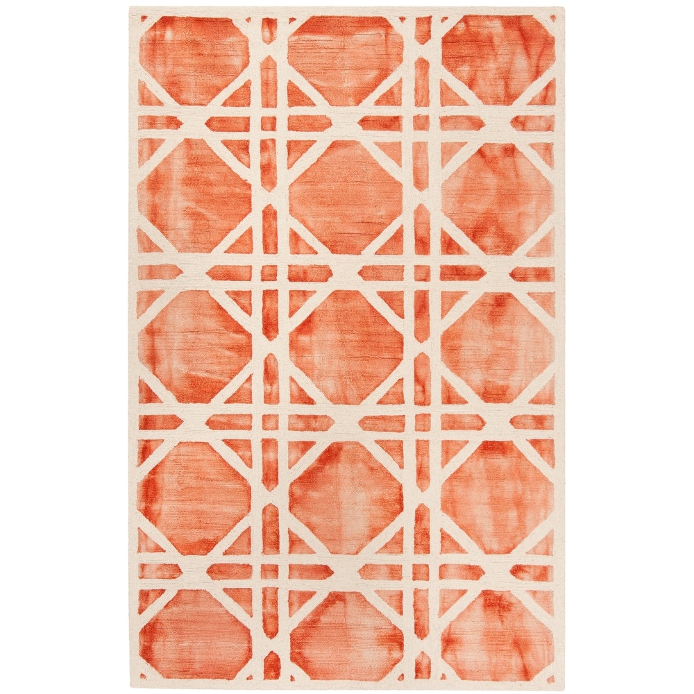 SAFAVIEH Handmade Dip Dye Oceana Geometric Wool Rug