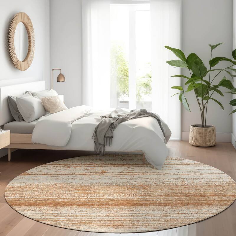 Premium Washable Super Soft Ombre Pixels Mayfield Rug - Paprika - 8' x 8'