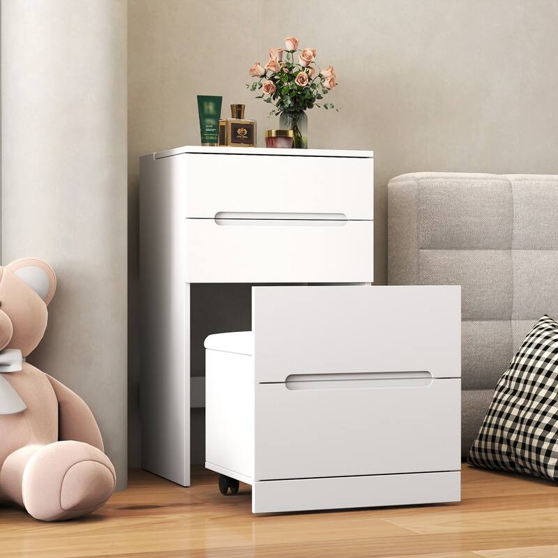 GDFStudio - Nai Modern Beauty Salon Storage Cabinet and Storage Drawers