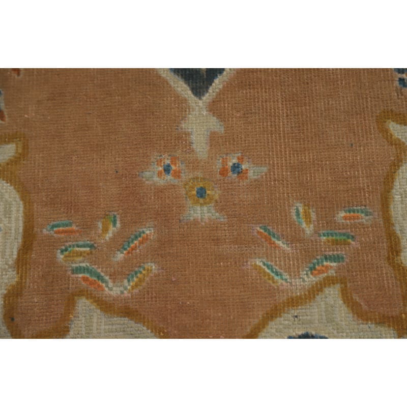 Hand Knotted Oriental 100% Wool Carpet Traditional Medallion Oranges & Rust Tabriz Area Rug - 10' 11'' X 7' 10''