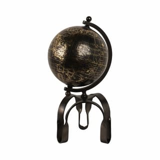 Modern Globe Sculpture with Unique Metal Stand for Home Decor