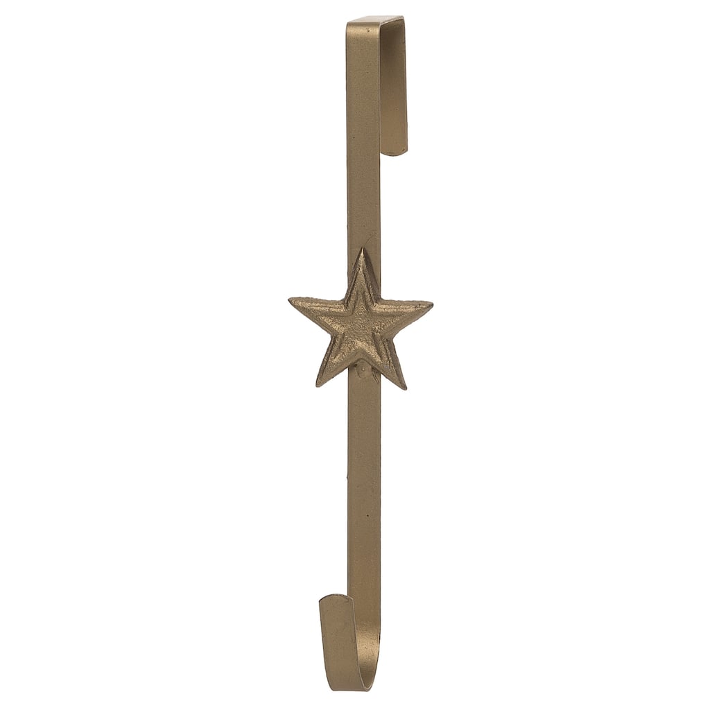 Transpac Metal 11.42 in. Gold Christmas Star Wreath Holder