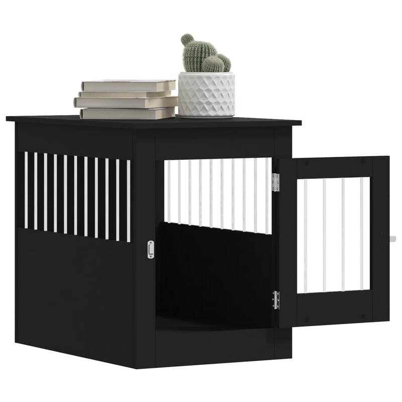 vidaXL Dog Crate with Door Doghouse Puppy Kennel Peg Cage Engineered Wood