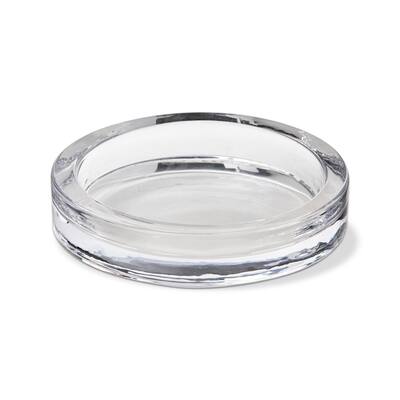 Radiance Clear Glass Pillar Plate Small, 3.7L x 3.7W x .78H inches