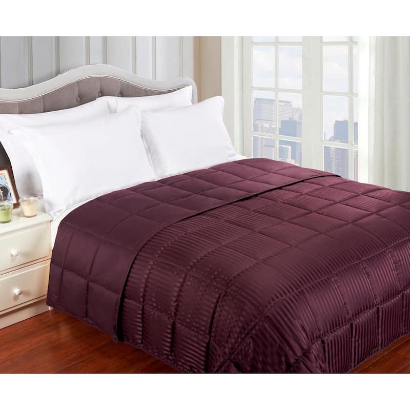 Superior All-season Reversible Hypoallergenic Down Alternative Blanket - Twin XL - Plum