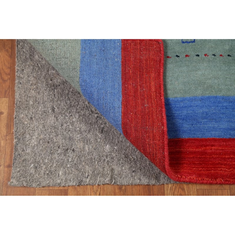 Gabbeh Oriental Accent Rug Hand-Knotted Wool Carpet - 3'11"x 5'8"