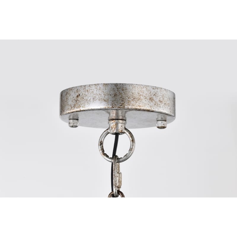 Zera 18 Inch Antique Rustic Drum Chandelier with 4 Light - N/A