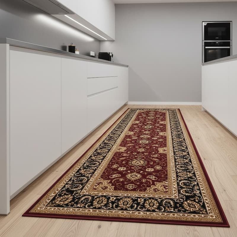 HomeRoots Zope Oriental Modern Runner Area Rug - 9' Runner