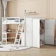 preview thumbnail 1 of 7, White Solid Pine Loft Bed with Desk, Shelves, Wardrobe, Guardrails Full - White