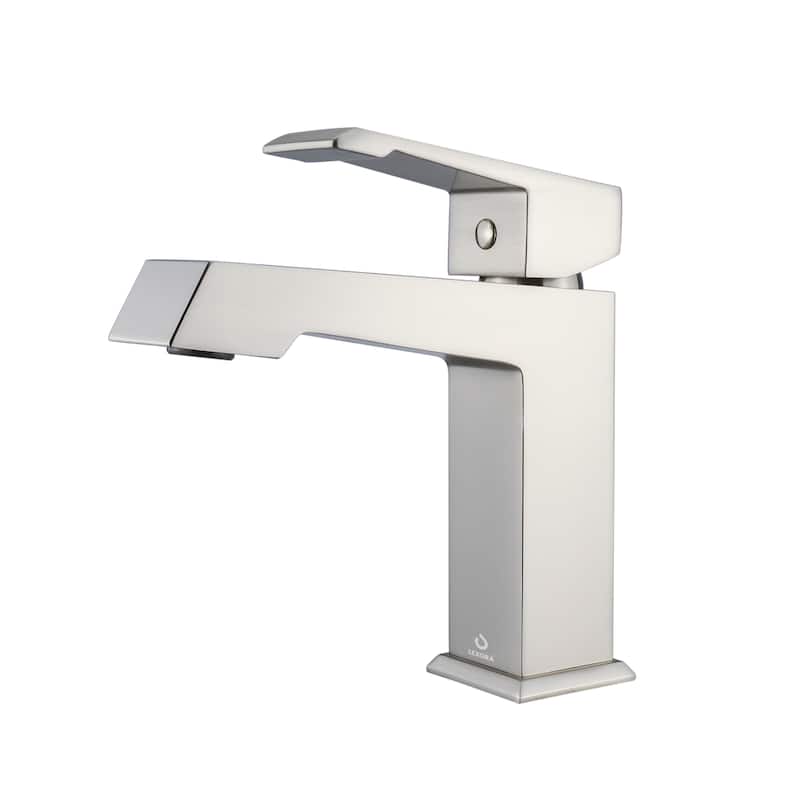 Lancy 30 in W x 20 in D Rustic Acacia Bath Vanity, White Quartz Top, Chrome Faucet Set and 28 in Mirror