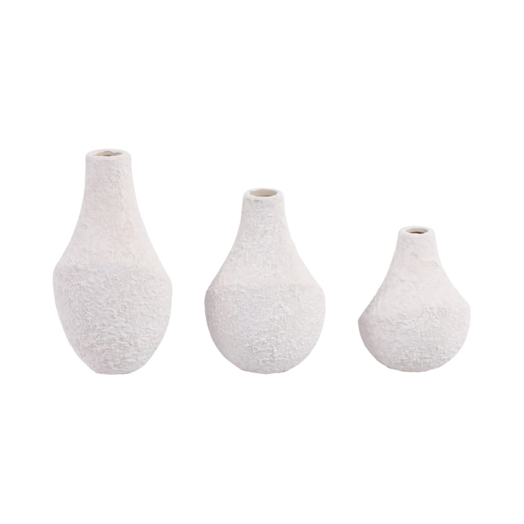 Stoneware Decorative Vases Sleek Silhouettes Modern Glam (Set of 3)