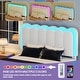 preview thumbnail 22 of 22, Adjustable Headboard Lamb Wool Bed Frame with Drawer and Charging Station & LED Lights