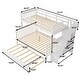 preview thumbnail 3 of 28, Twin Over Full Size Wood Bunk Bed with Twin size Trundle, Stairway, Storage and Guard Rail