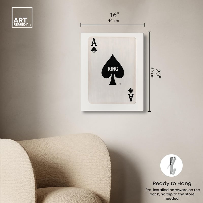 King of Spades Canvas by Art Remedy, Gallery Wrapped