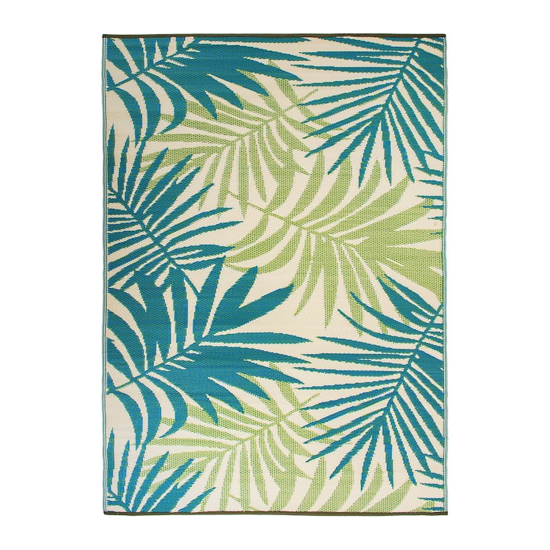 Modern Floral Reversible Plastic Outdoor Rugs