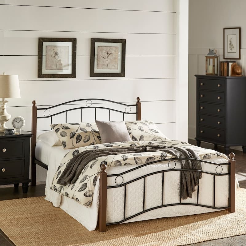 Sadie Brown and Black Metal Bed by iNSPIRE Q Classic - Brown/Black - Full