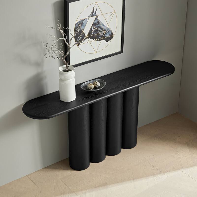 66.93" Modern Console Table for Entryway with Unique cylinders Legs Design for Living Room Hallway Foyer Entrance Study