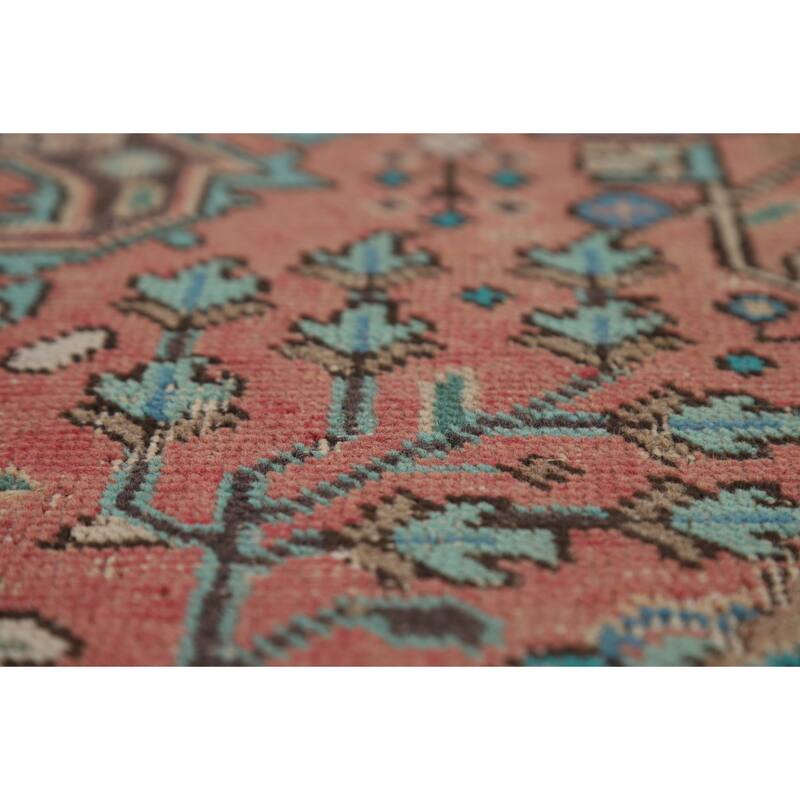 Pink Tabriz Persian Area Rug Hand-Knotted Wool Carpet - 6'8" x 9'9"