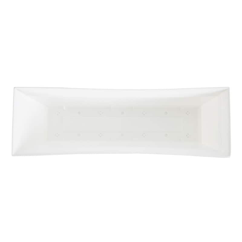 The HC Companies 24 Inch Window Flower Box w/Removable Saucer, White (12 Pack) - 1.24