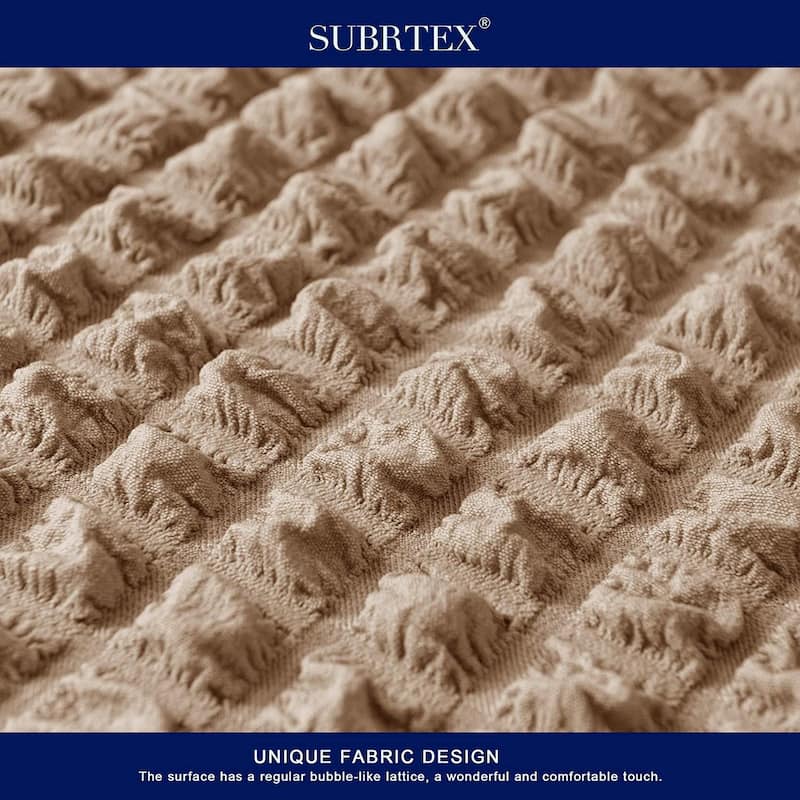 Subrtex 1 Piece Armchair Slipcover Seersucker Skirt Stretch Spandex Furniture Protector
