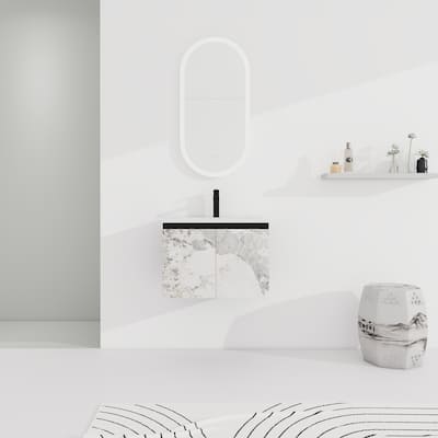 24'' Floating Wall-Mounted Bathroom Vanity With Ceramics Sink & Soft-Close Cabinet Door