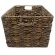 preview thumbnail 3 of 2, Medium Two-tone Walnut Storage Baskets (Set of 6)