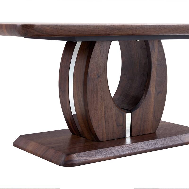 Roomfitters Walnut MDF Coffee Table with Dark Brown Texture, Rectangular Minimalist Side Table for Cozy Interiors, Walnut