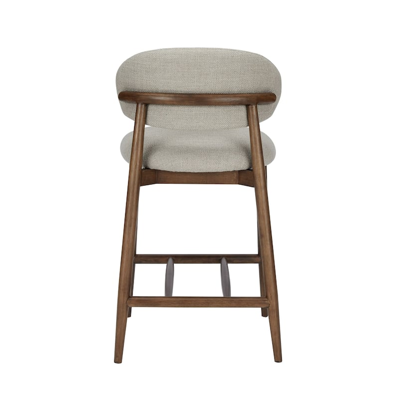 Modrest Blum Modern Beige Linen Counter Chair