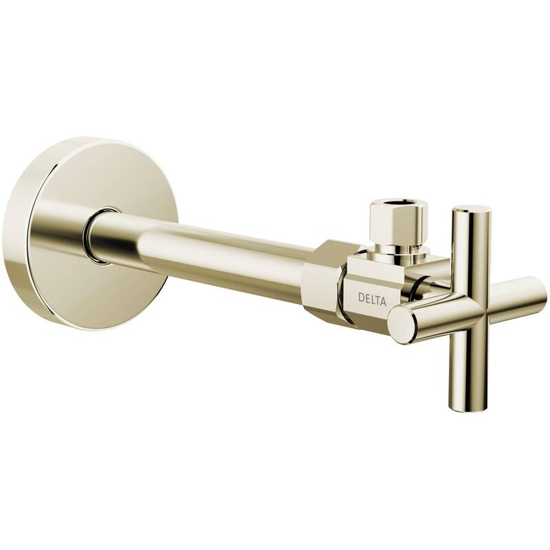 Delta DT022201 Angled Supply Stop Valve with Cross Handle - Brilliance Polished Nickel