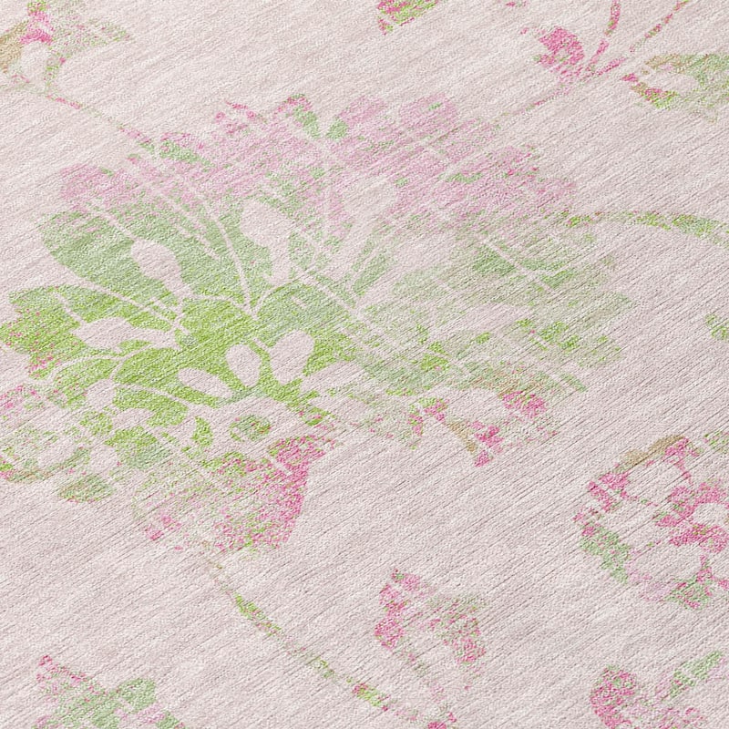 Machine Washable Indoor/ Outdoor Chantille Farmhouse Floral Rug