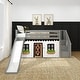 preview thumbnail 5 of 19, Max and Lily Classic Low Bunk with Stairs, Easy Slide and Curtain