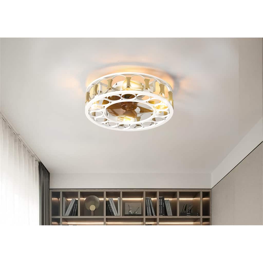 Ceiling Fan with Lights and 6 Speeds Reversible Blades